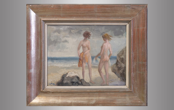 Ricardo Summers (1908-1995) Firmado<br/>''Figuras en la playa''