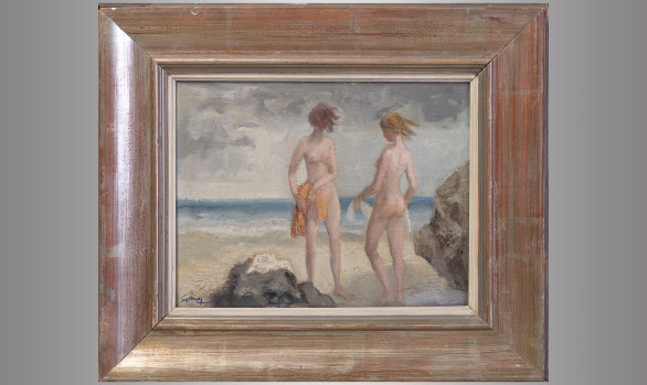 Ricardo Summers (1908-1995) Firmado<br/>''Figuras en la playa''