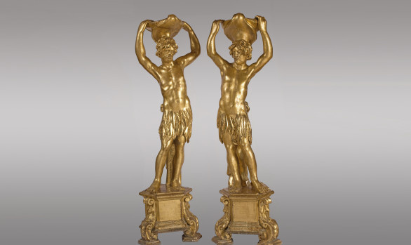 Esculturas en madera dorada Venecianas<br/>Principios del Siglo XVIII