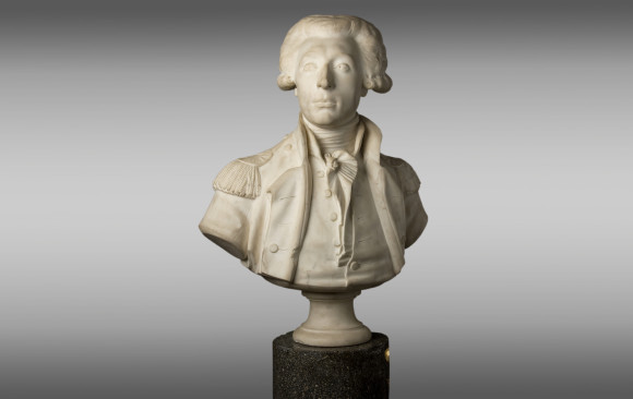 Busto del General Lafayette<br/> en mármol de Carrara<br/>1er Tercio del Siglo XIX