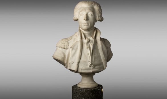 Busto del General Lafayette<br/> en mármol de Carrara<br/>1er Tercio del Siglo XIX
