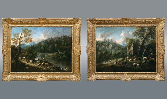 A pair of Tivoli landscapes<br/>Gaetano Ross (Italy 1690- Wien 1770)