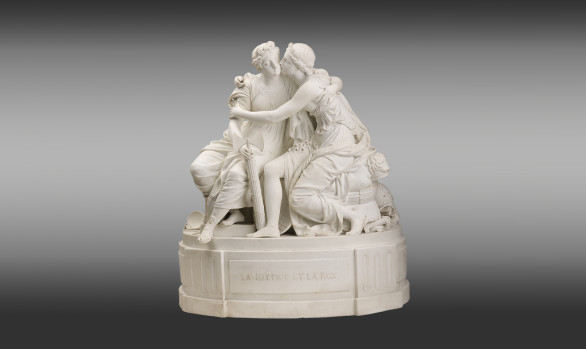 French Porcelain Group <br/>''La Justice et la Paix''<br/>End 18th Century