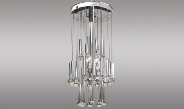 Metal and glass ceiling Lamp