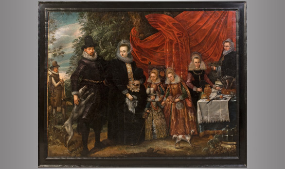 Portrait of a Noble Family in the landscape<br/>Circa 1600