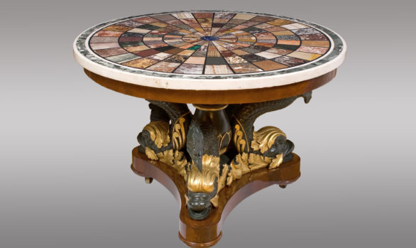 A Magnificent Centertable<br/> Top signed by Fratelli Blasi<br/>at Rome in 1827