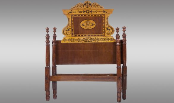 Four poster Bed in Mahogany<br/> from Majorque (Spain)<br/> About 1850