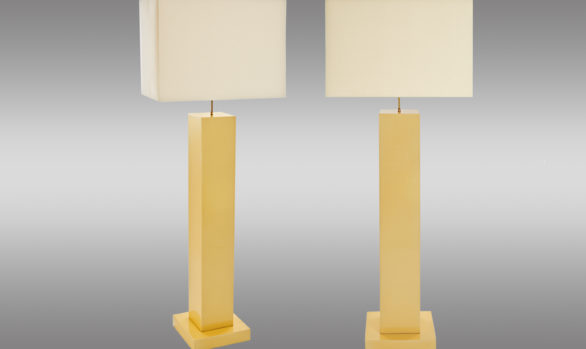 Lacquered Wood Floor <br/> Lamps 1970s