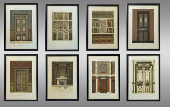 Ocho Grabados de<br/> `L'architecture Privée <br/>au Dixneuviéme Siecle´<br/> por M.Cesar Daly