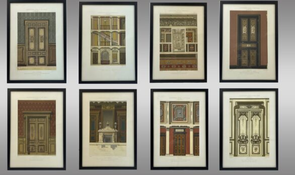 Ocho Grabados de<br/> `L'architecture Privée <br/>au Dixneuviéme Siecle´<br/> por M.Cesar Daly