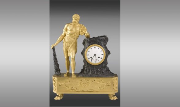 Raro reloj Imperio en bronce<br/> Francia<br/>  Princípios del siglo XIX