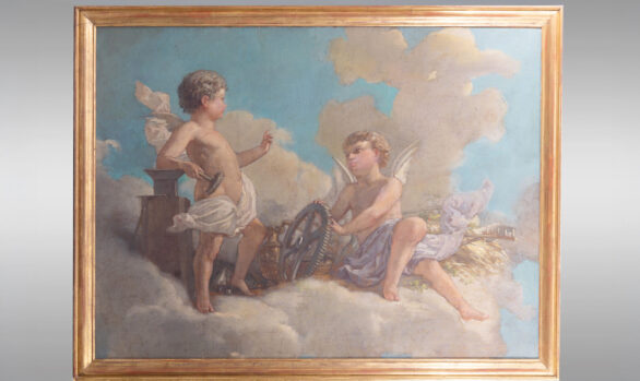 ''﻿La Agricultura y la Industria''<br/>  Óleo sobre lienzo <br/> Jose Denis Belgrano (1844-1917)